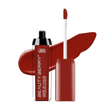 Beauty Berry Soft & Matte Waterproof Lip Color Liquid Lipstick - Rich Pigment, Long Lasting, Non-Transfer With Vitamin E (Tamarillo-19, 1)